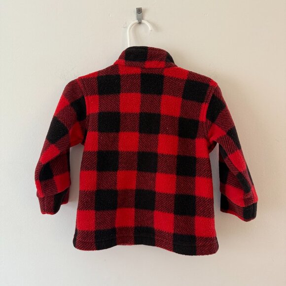Columbia Toddler Zing™ III Printed Buffalo Plaid Red Black Fleece Jacket 2T - Picture 3 of 3